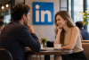 LinkedIn, кав'ярня, пара, побачення